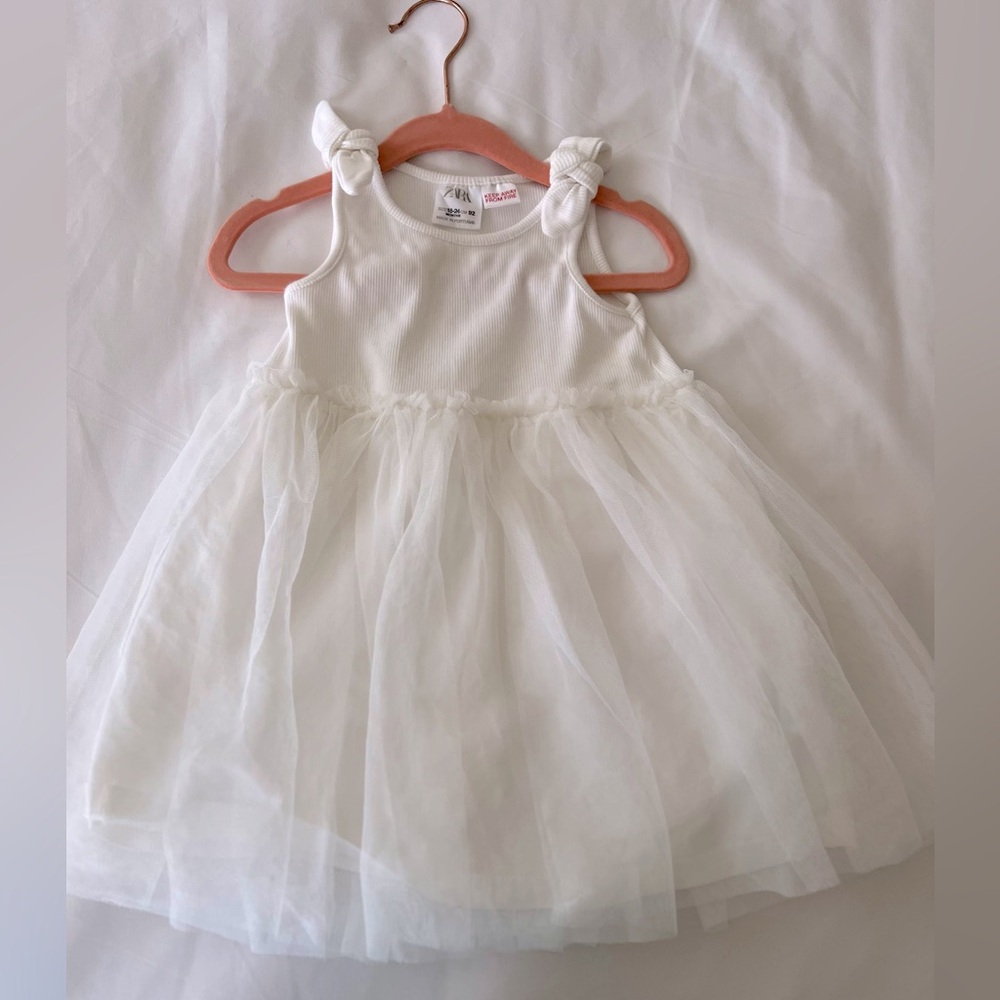 18-24 months white dress with tulle. Zara dress.